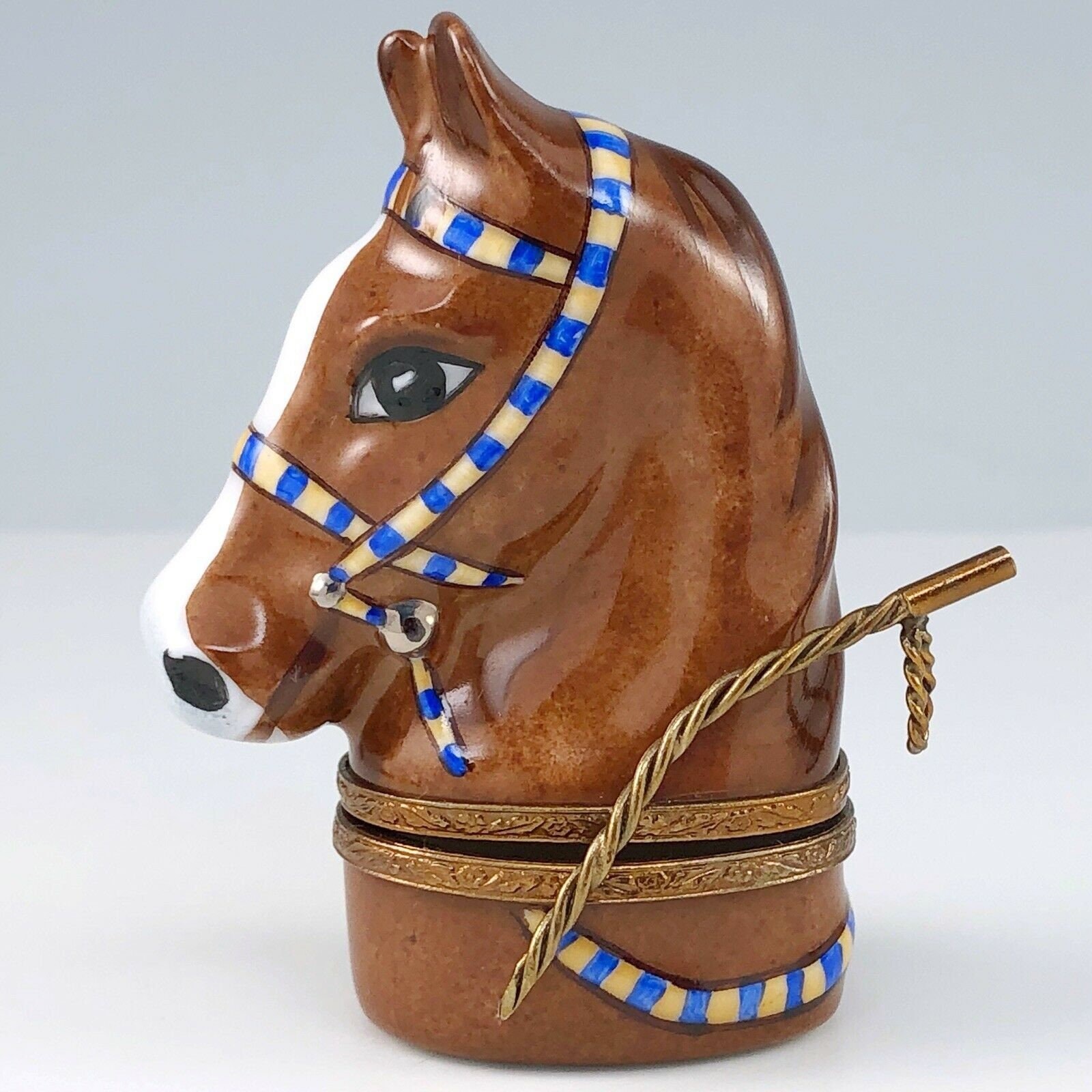 Limoges France Horse Head Trinket Box Riding Crop Horse Jump Etsy