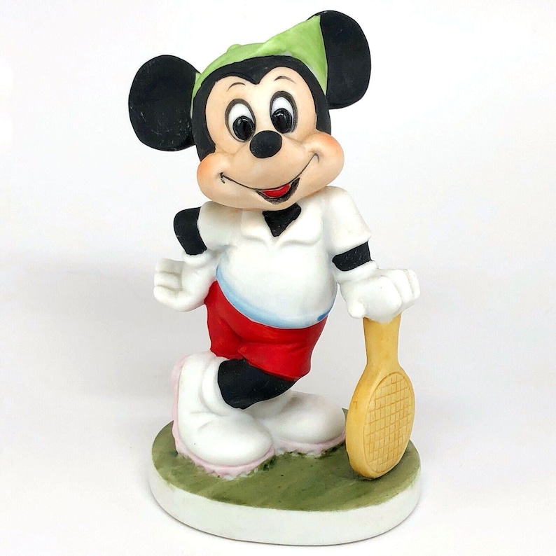 Walt Disney Productions Mickey Mouse Tennis Player Figurine