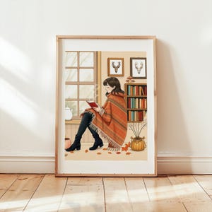 Atmosphere Posters, Book Lovers, Library Decoration Poster, Book Lovers, Cocooning Atmosphere, Well-being, Gift