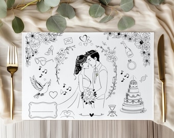 10 Livre De Coloriage De Mariage, Livres De Coloriage De Mariage Pour Enfants, Livret D'activités à Colorier, Beau Cadeau Pour - Jeux - Jouets