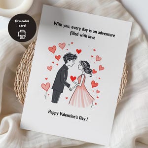 Valentine's Day card, love greeting card, I love you card, romantic card, Valentine’s gift