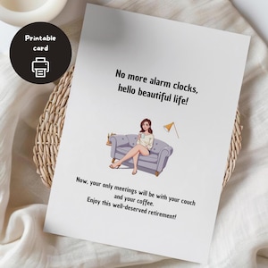 Retirement card to print, printable digital, long live retirement, retirement card for woman, retirement gifts