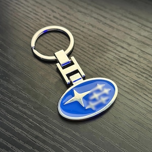 Subie Keychain: Polished Metal Alloy, Car Enthusiast Gift