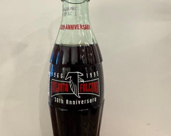 Vintage Coca Cola Bottle 30th Anniversary Atlanta Falcons 1966-1995