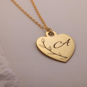 Elegantes collares de plata hechos a mano con forma de corazón y letras, collar personalizado con forma de corazón, joyería personalizada, regalo de Navidad