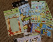Destash Lot No. 1 / Assorted Boy Theme Scrapbooking Embellishments