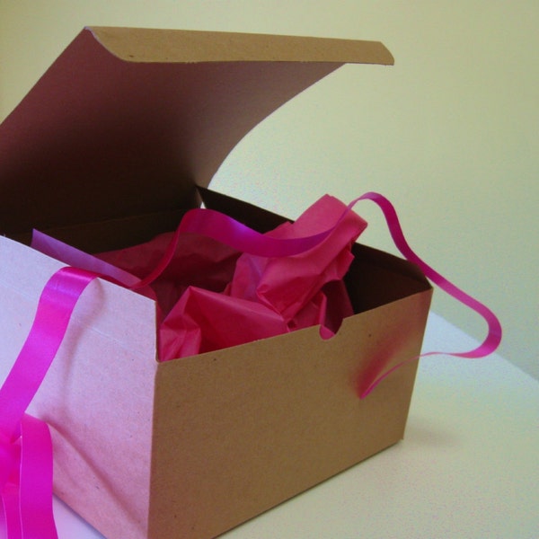 Gift Boxes / Kraft Matte / 8x8x4 / One-Piece / Set of Ten
