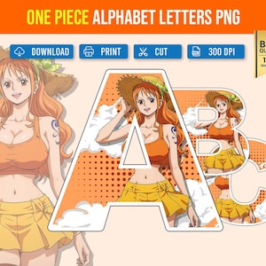 One Piece (Nami) PNG Fonts