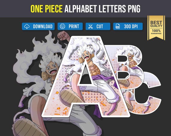 One Piece (Luffy) Gr5 PNG Fonts