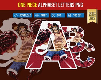 One Piece (Luffy) Gr4 PNG Fonts