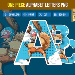 One Piece (chopper) PNG Fonts - Etsy