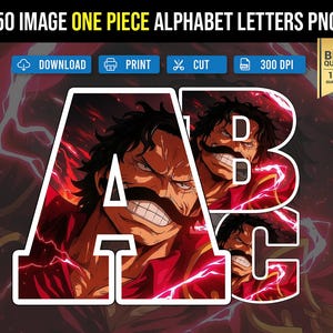 50 PNG Fonts (Roger) One Piece