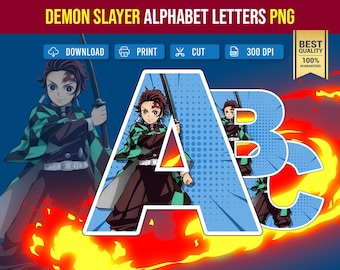 Demon Slayer (Tanjiro) PNG Fonts