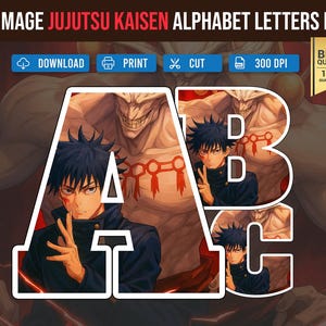 50 PNG Fonts (Megumi Fushiguro) Jujutsu Kaisen
