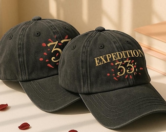 Embroidered Clair Obscur Expedition 33 Washed Hat, Expedition 33