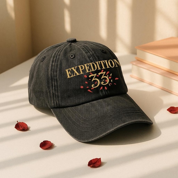Embroidered Clair Obscur Expedition 33 Washed Hat, Expedition 33