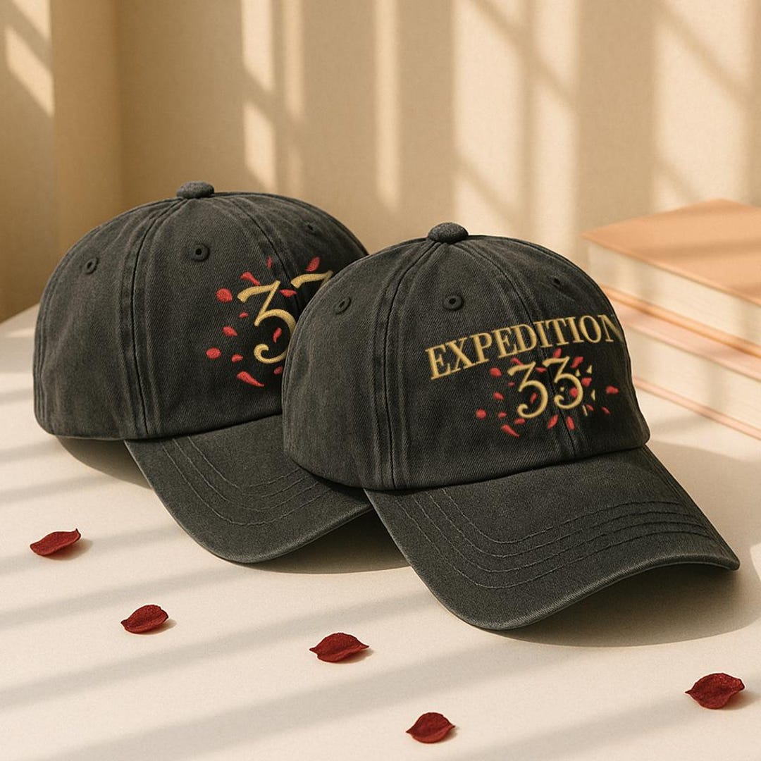 Embroidered Clair Obscur Expedition 33 Washed Hat, Expedition 33