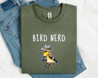 Koszulka Bird Nerd, Koszulka dla miłośników obserwacji ptaków, Zabawny obserwator ptaków, Prezent dla Bird Nerd, Koszulka Bird, Prezent dla obserwatora ptaków, Bluza Bird Nerd