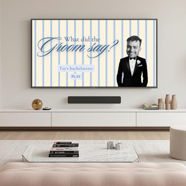 What Did the Groom Say? Editable Bachelorette Party Game Template (Canva)