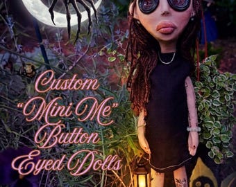 Custom Button Eyes "Mini Me" Doll