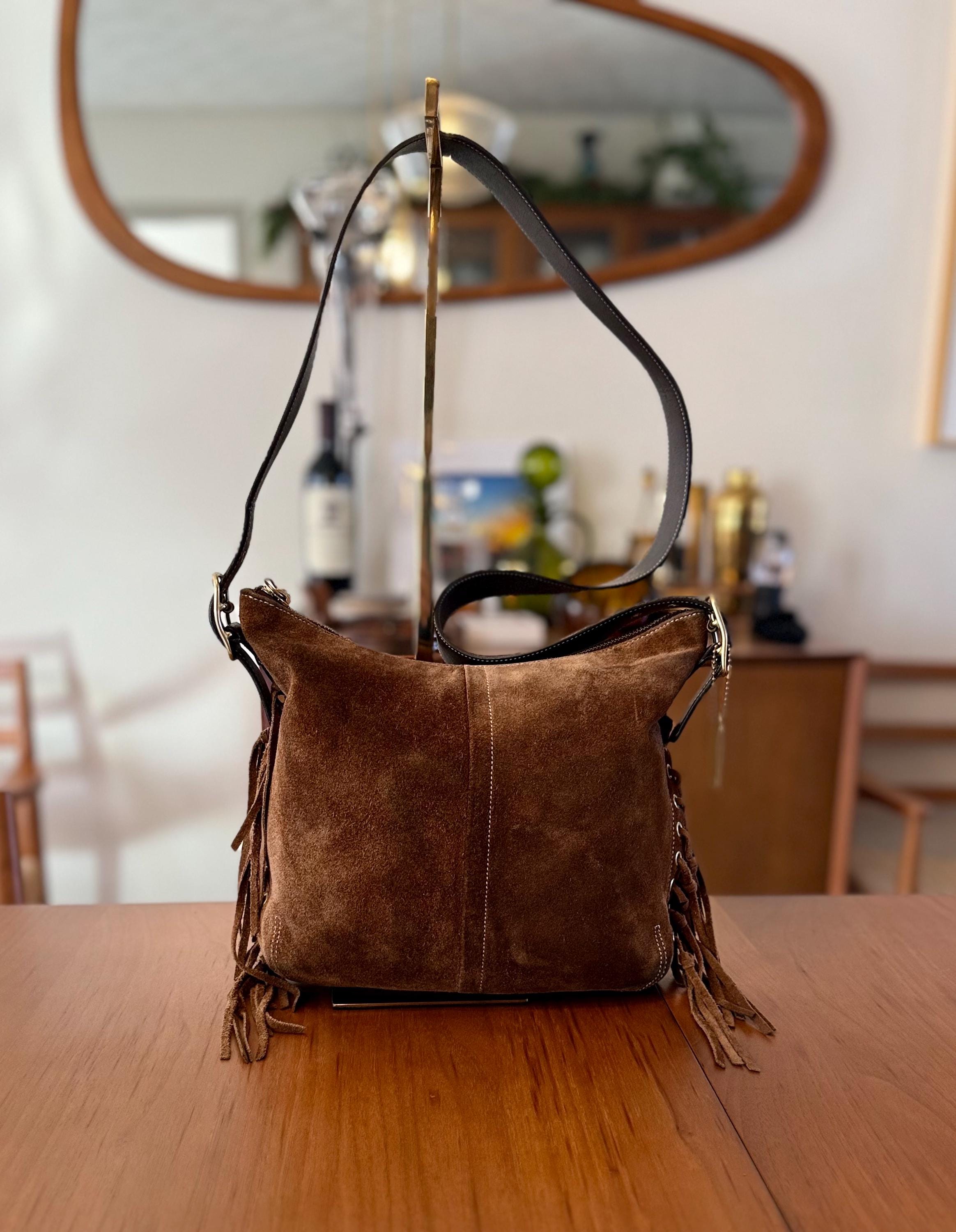 2002 Vintage Coach Limited Edition Suede Fringe Hippie Bag Style