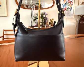 COACH Vintage Lula Legacy Brown Leather Drawstring Bucket