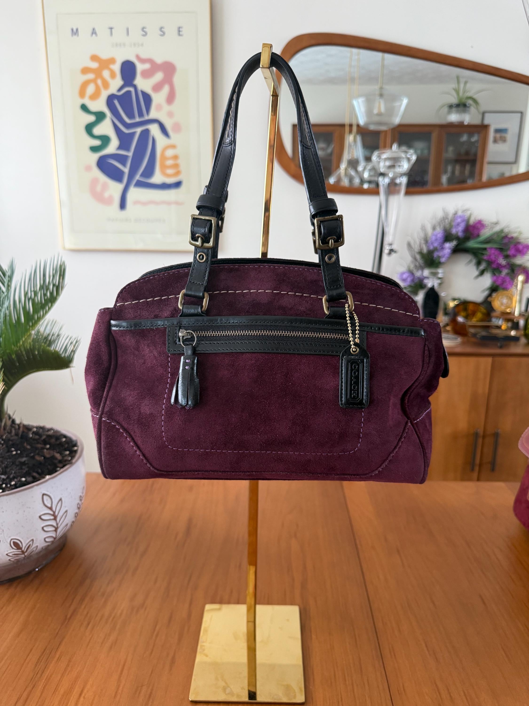 2006 Coach Suede Aubergine Satchel Style #7474 - Etsy