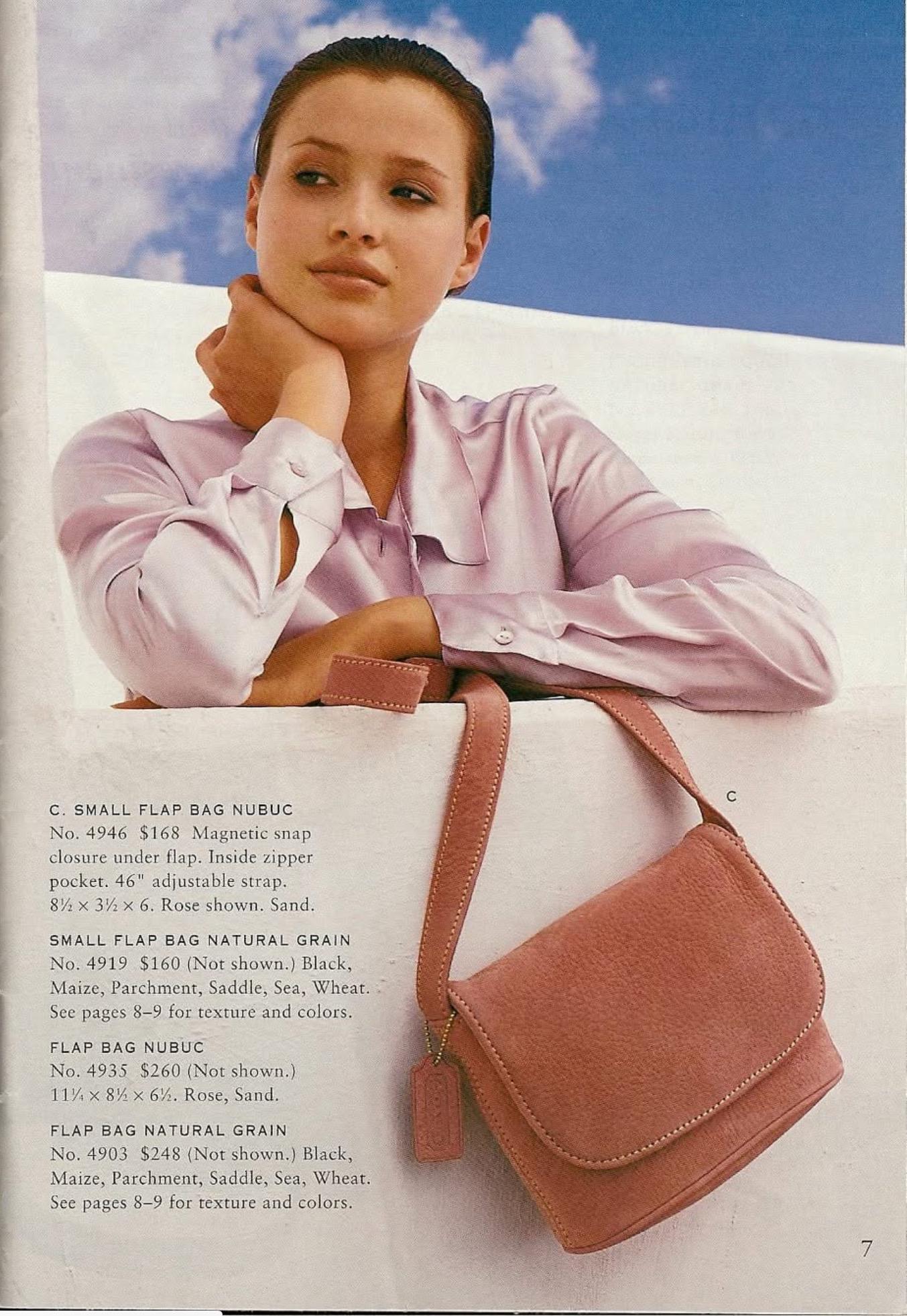 1996 Vintage Coach Small Flap Bag Nubuc #4946 - Etsy