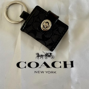 Coach Keychain Picture Holder With Signature C and Turnlock - Etsy