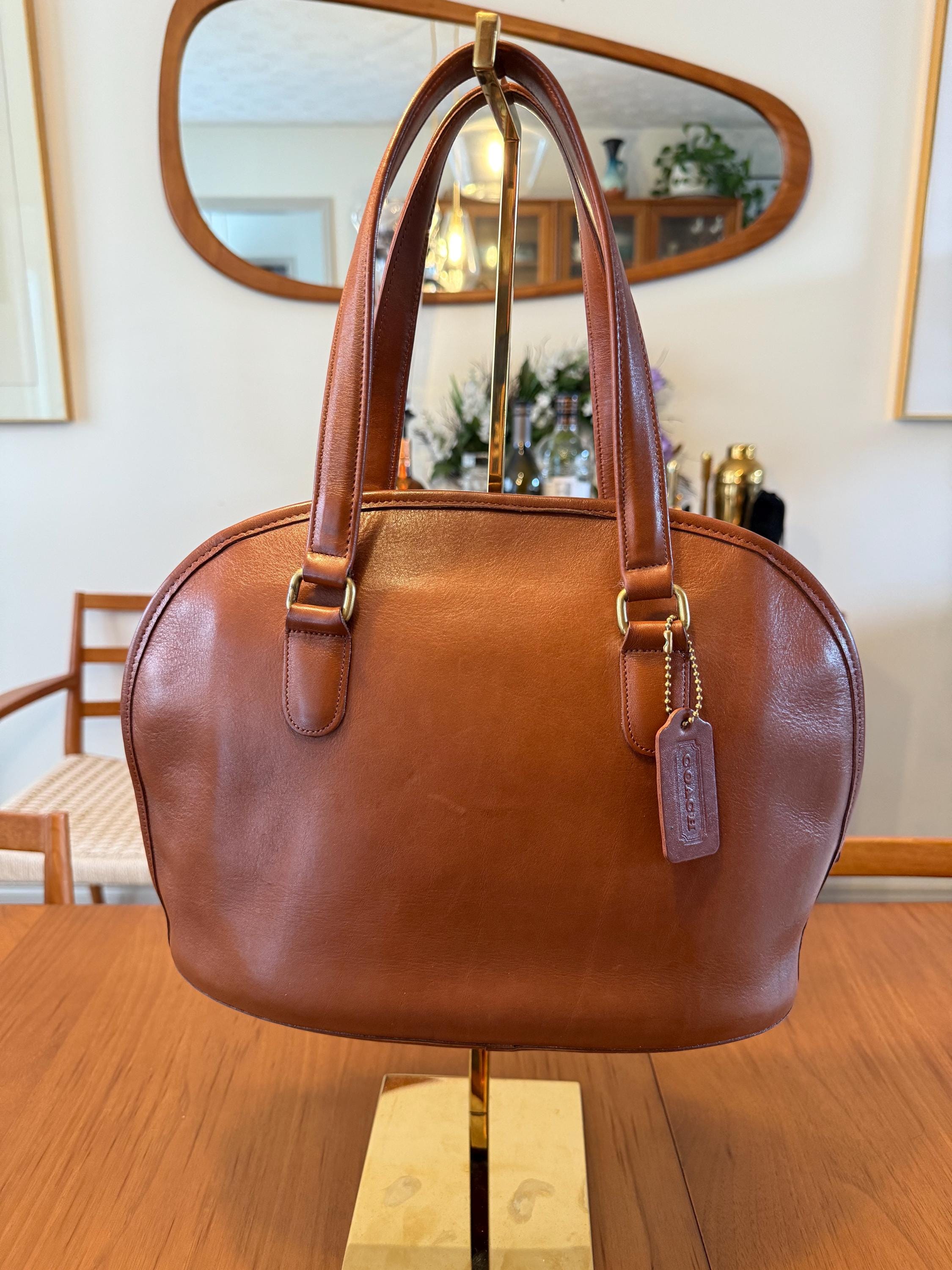 バッグ Vintage Coach Pelham Zip Green Handbag New Vintage Coach 9959 Bottle Green Petite Pelham Zip - Etsy