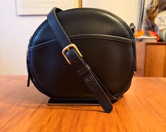 Coach Vintage Navy Leather & Brass Buckle Belt Vintage Coach Belt Navy - Etsy main image 2