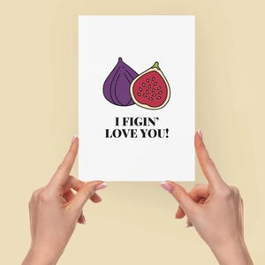 Eu Figin' Love You Dia dos Namorados Digital Download Cartão Postal