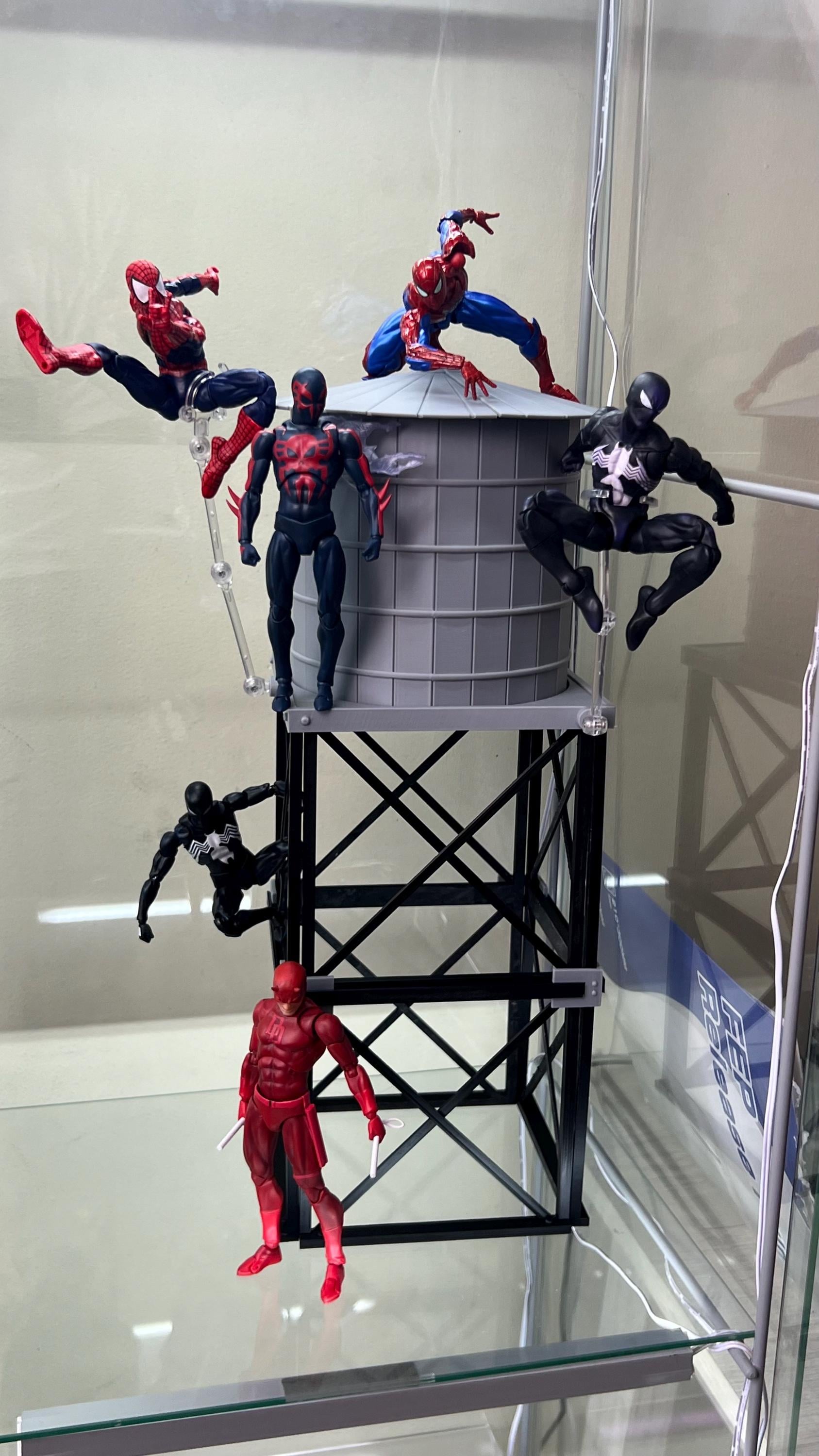 Action Figure Diorama Water Tower for Marvel Legends 1/12 Scaled