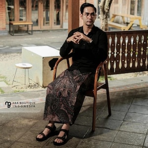 Sarong Batik For Men Muslim Prayer - Print Sarong - Beach Sarong - Beachwrap - Sarong Shawl - Islamic Ramadhan Eid Mubarak Gift
