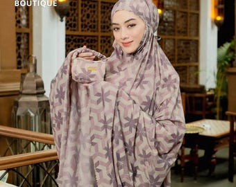 Mukena portátil 2 en 1 para oración islámica, regalo premium para mujeres musulmanas, vestido hiyab, Umrah Hajj, minivestido Gamis