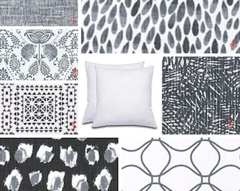 Decorative Double Sided Zippered Pillow Cover: Black Flame Collection
