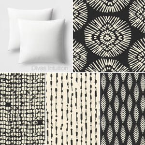 Black Pillow Cover / Decorative Pillow / Throw Pillow / Black Pillow / Toss Pillow / Accent Pillow /  Mix and Match /  choose your fabric