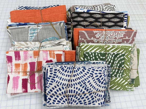 Designer Fabric Remnant Bundle: Premier Prints Home Decor Scraps