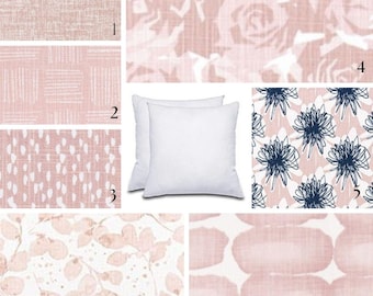 Decorative Double Sided Zippered Pillow Cover: Blush Collection