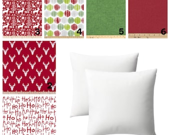 Holiday Pillow Cover: Choose Your Fabric, Decorative Throw Pillow