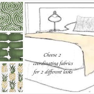 Reversible Bed Runner: Tropical Pineapple & Geometric Prints
