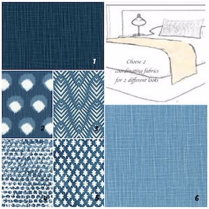 Blue bed scarf / bed runner / navy bed runner / Hotel bedding /  bedroom decor /  bed cover / Bedding / reversible bed runner