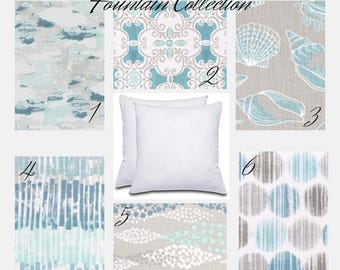 Teal Pillow Cover, Double Sided Zippered Pillow Cover: Beach House Decor, Mix and Match
