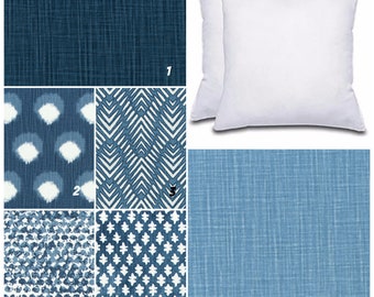 Navy Pillow Cover / Decorative Pillow / Throw Pillow / Blue Pillow / Toss Pillow / Accent Pillow /  Mix and Match /  choose your fabric