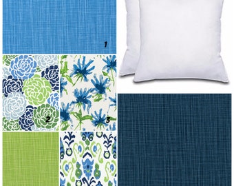Pillow Cover / Decorative Pillow / Throw Pillow / Blue Pillow / Toss Pillow / Accent Pillow /  Mix and Match /  choose your fabric and size