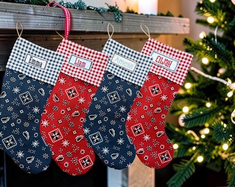 Personalized Western Christmas Stockings – Mix & Match Family Set