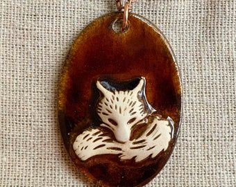 Fox Necklace-Kim OHara Designs-Ceramic Jewelry