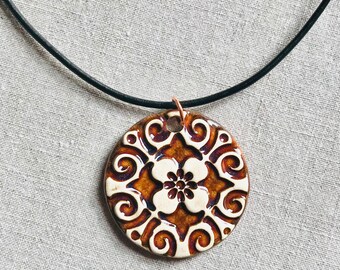 Black Tree of Life Necklace Kim O/'Hara Designs-Ceramic Jewelry