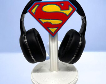 Hero Emblem Headphone Stand – 3D Printed Desk Organizer for Gamers & Collectors