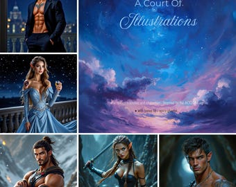 ACOTAR Photo Book Hardcover Merch Inspired Photo Book -  Your Favorite Moments & Characters with 18+ Bonus Scenes. Book Nook Sticker J